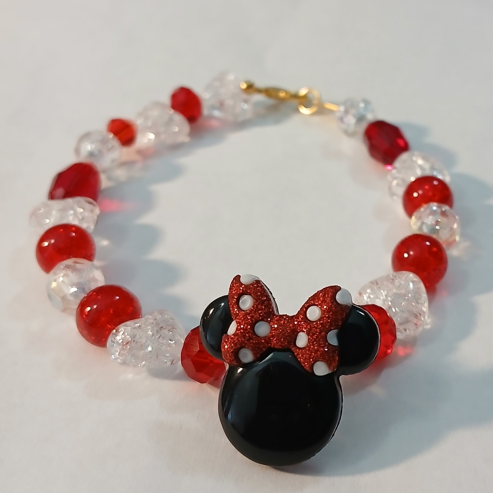 NWT Bundle. Handcrafted Mickey / Minnie Mouse Bracelets.